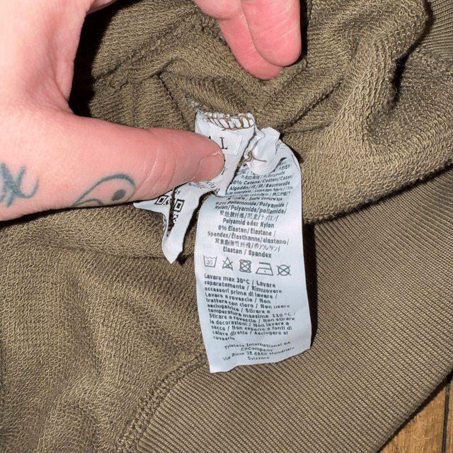 CP Company Khaki Zip Hoodie - L