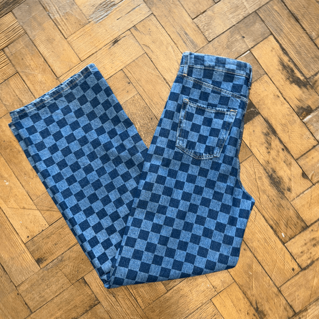 Checkered Jeans - W28