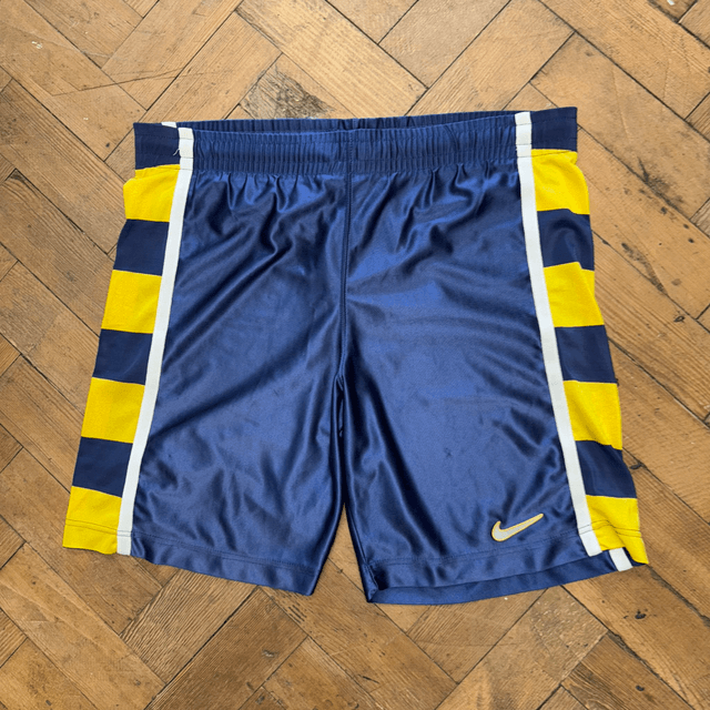Nike Navy Shorts with Yellow Lining - S