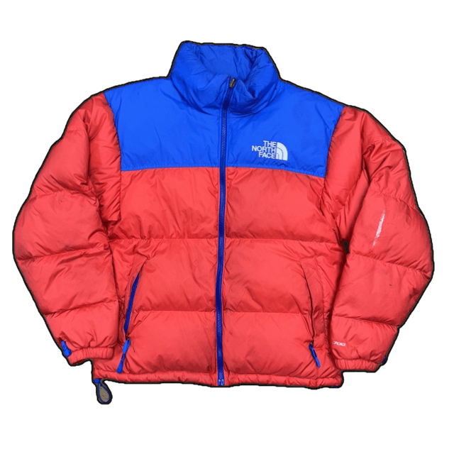 North Face Puffer Red/Blue - M