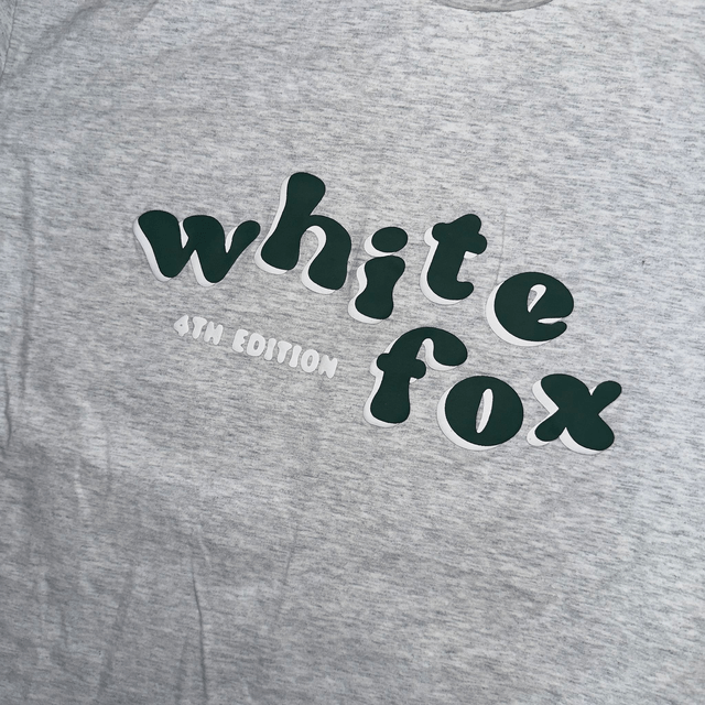 White Fox Spellout Tee - M