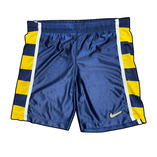 Nike Navy Shorts with Yellow Lining - S