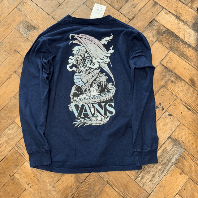 Vans Long Sleeve Graphic Tee Navy - S