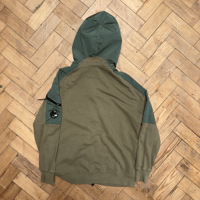 CP Company Khaki Zip Hoodie - L