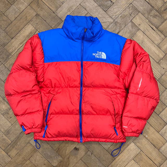 North Face Puffer Red/Blue - M