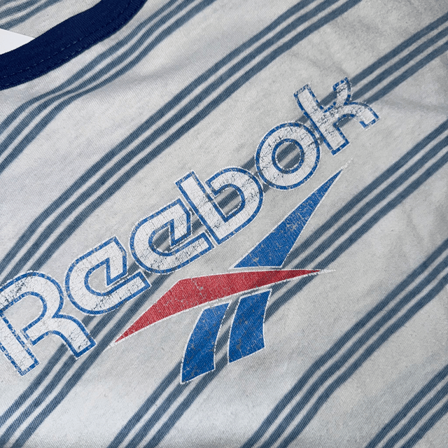 Vintage Reebok Striped Tee - M