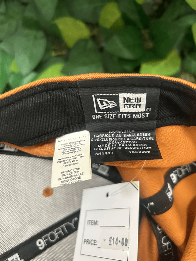Orange Yankees Cap