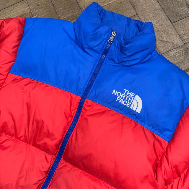 North Face Puffer Red/Blue - M