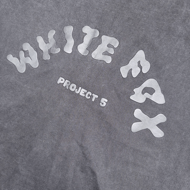 White Fox Spellout Tee - L