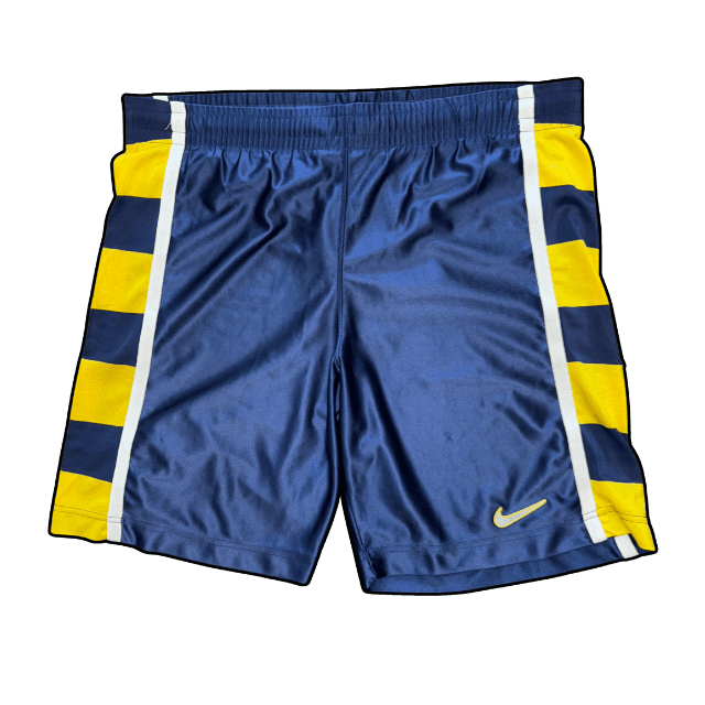 Nike Navy Shorts with Yellow Lining - S